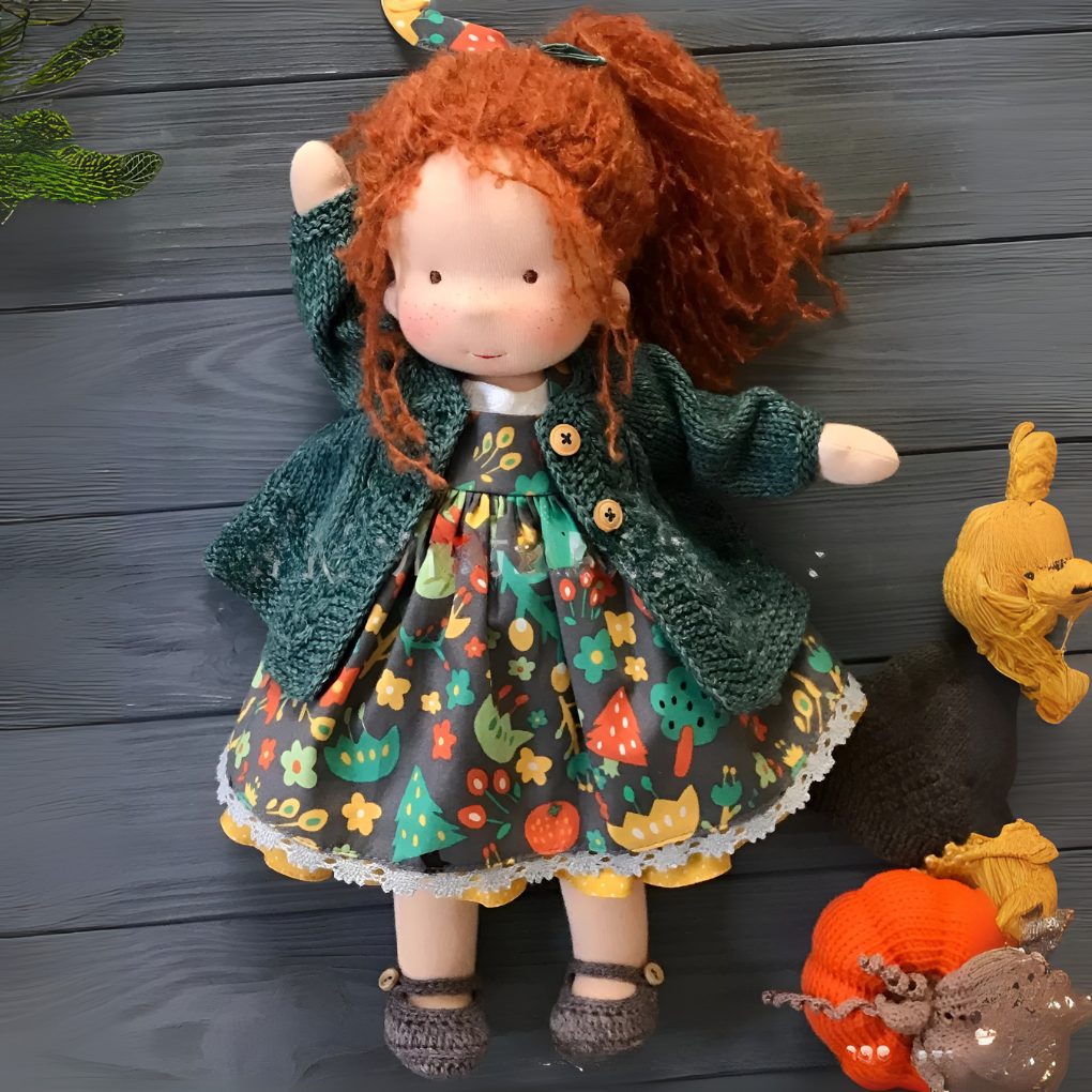Enchanting Natural Fabric Companion Doll