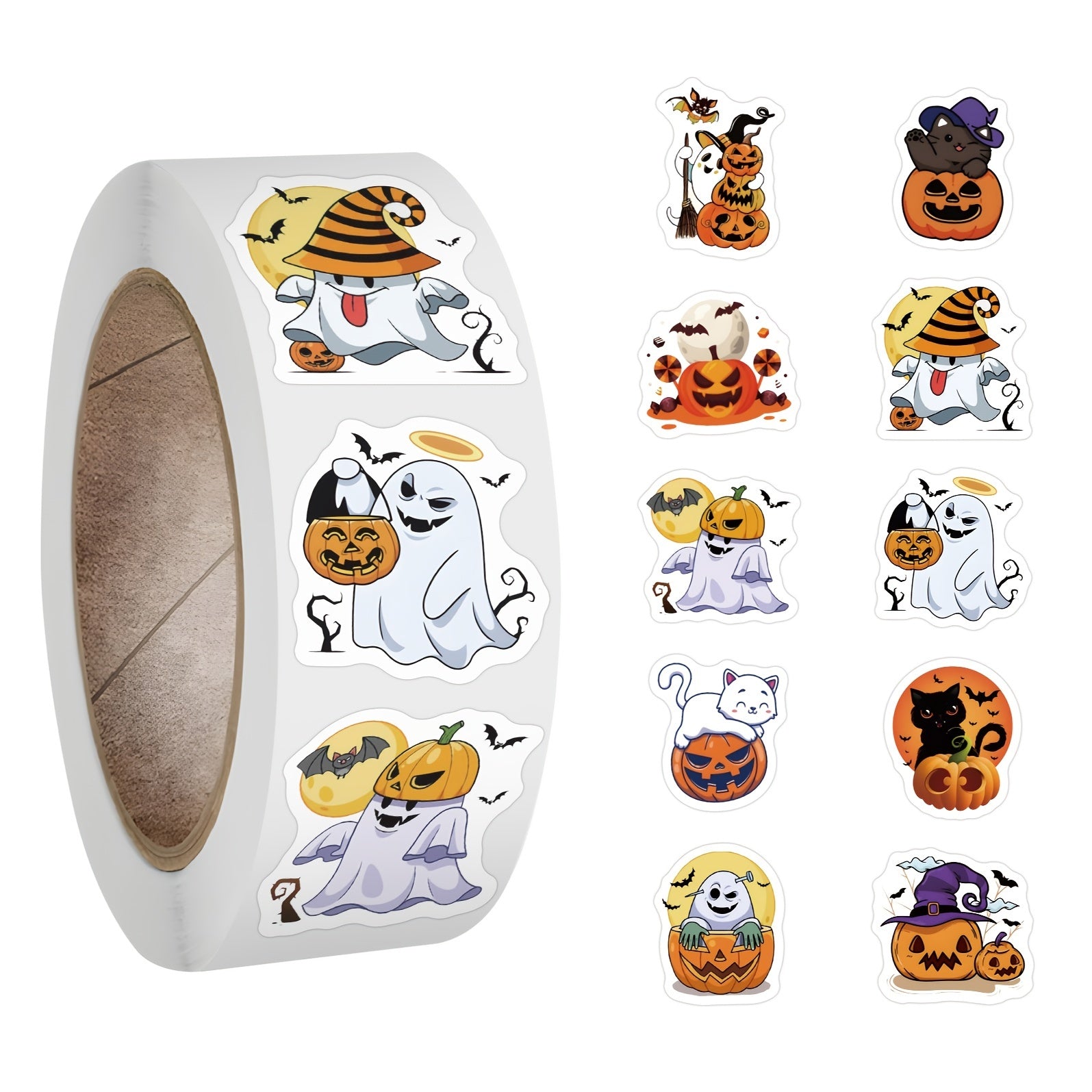 1000-Pack Halloween Stickers for Glass Reusable Self-Adhesive Décor