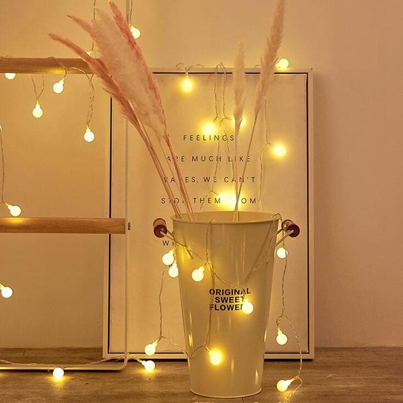 Fairy LED String Lights - 2m to 10m Battery or Plug-In Options - Warm or Cool White - Ball, Flower, Star & Snowflake Bulbs - Indoor Outdoor Decorative Twinkle Party Lights