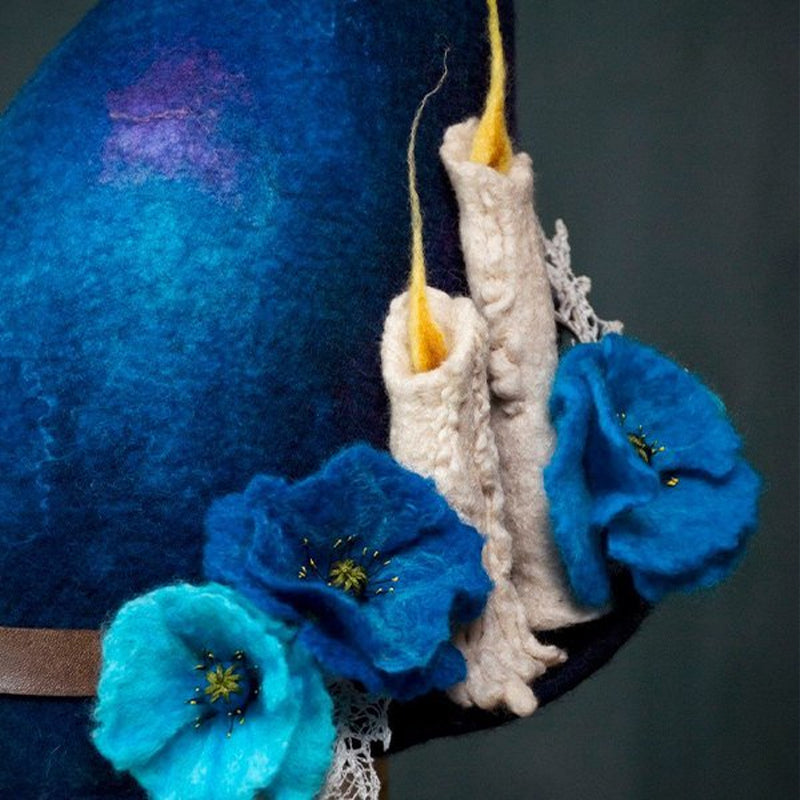 Handmade Felt Witch Hat for Halloween Party Comfort & Style