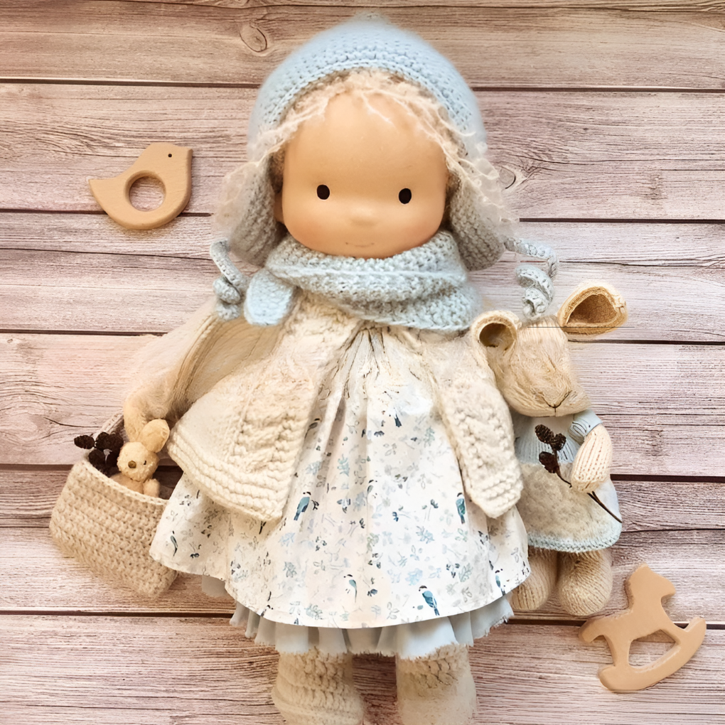 Enchanting Natural Fabric Companion Doll