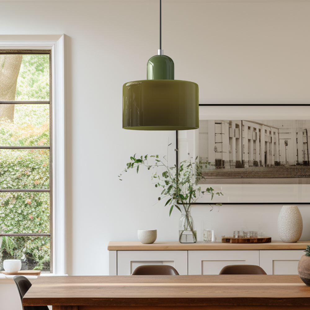 Pendant Light | Bauhaus-Inspired Glass Shade | Adjustable Hanging Length | Easy Assembly