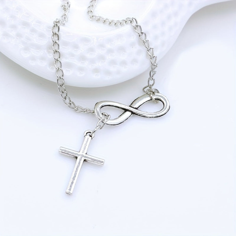 Elegant Silver Cross Pendant Necklace for Special Occasions