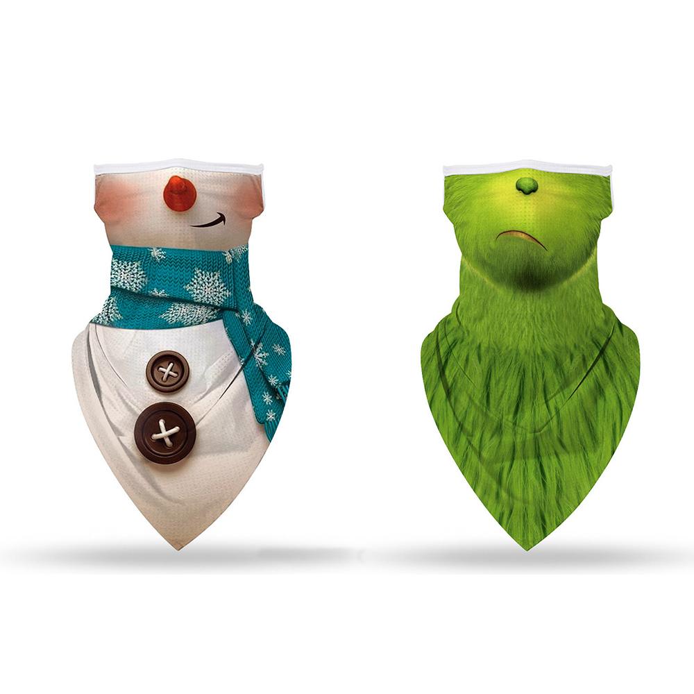 2 Pcs Funny Ugly Christmas Masks Neck Gaiters