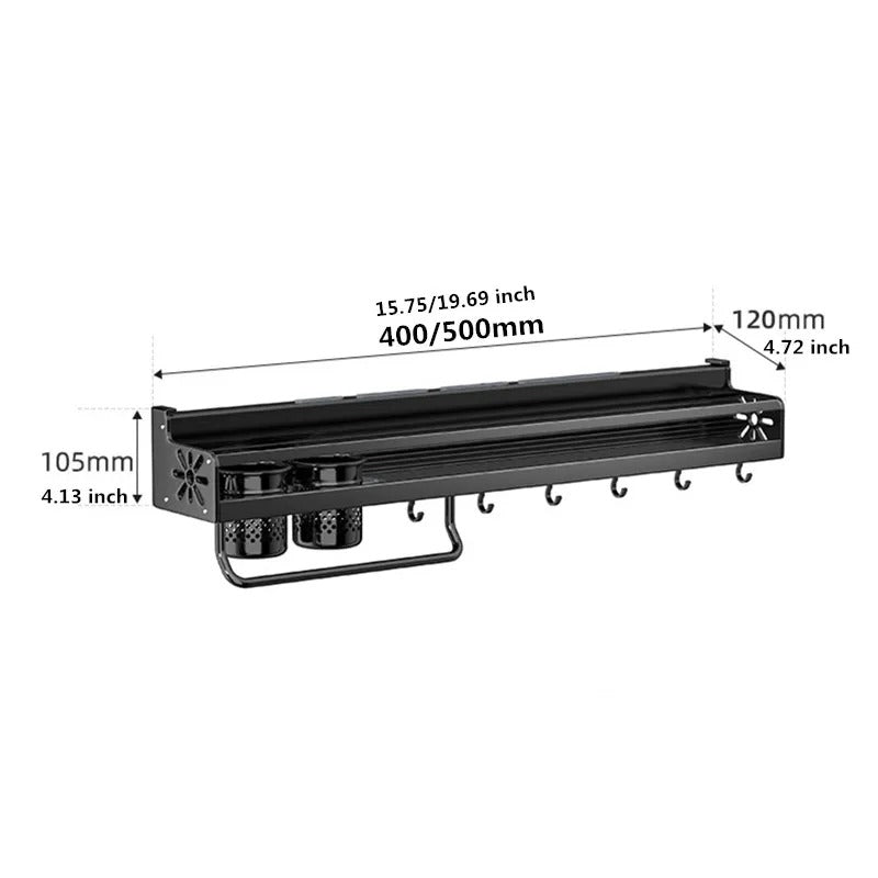 Kitchen Organizer Rack for Wall Mounting – Storage Solution