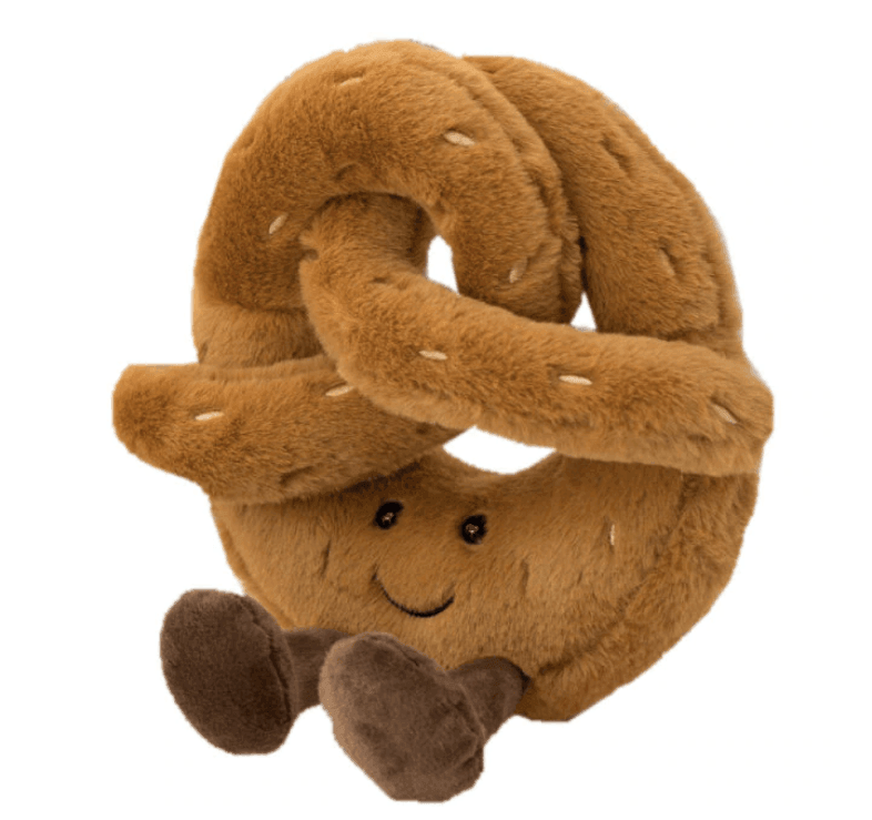 Plush Toy for Kids & Adults | Food-Shaped Soft Plush (Pretzel, Croissant, Bread) | Eco-Friendly Fabric | Comfort & Play Companion