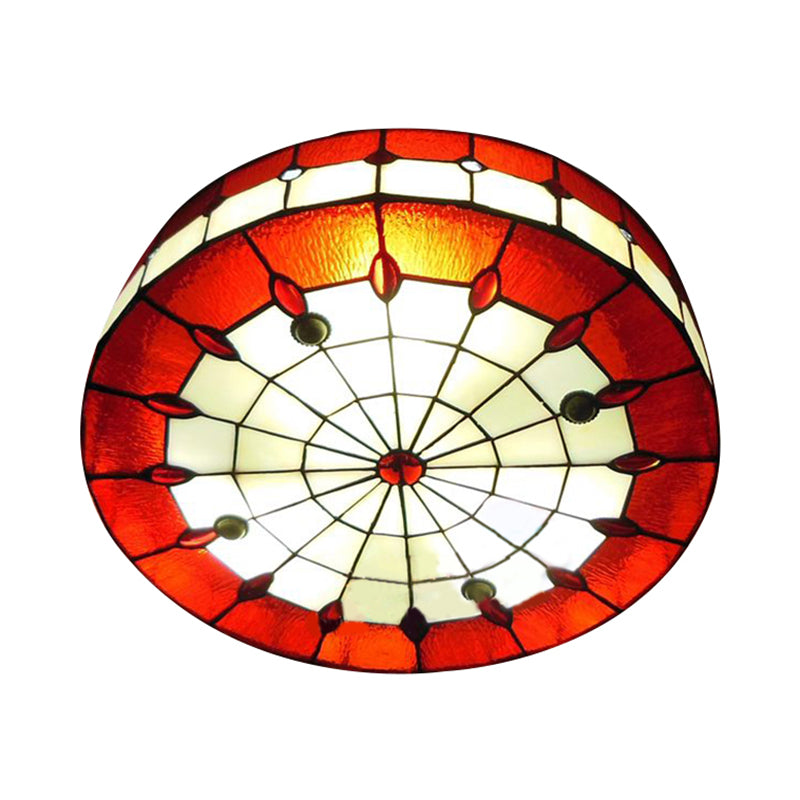 Taavita Bedroom Ceiling Lights, Jewel Decorated Drum Flush Mount Light Fixture