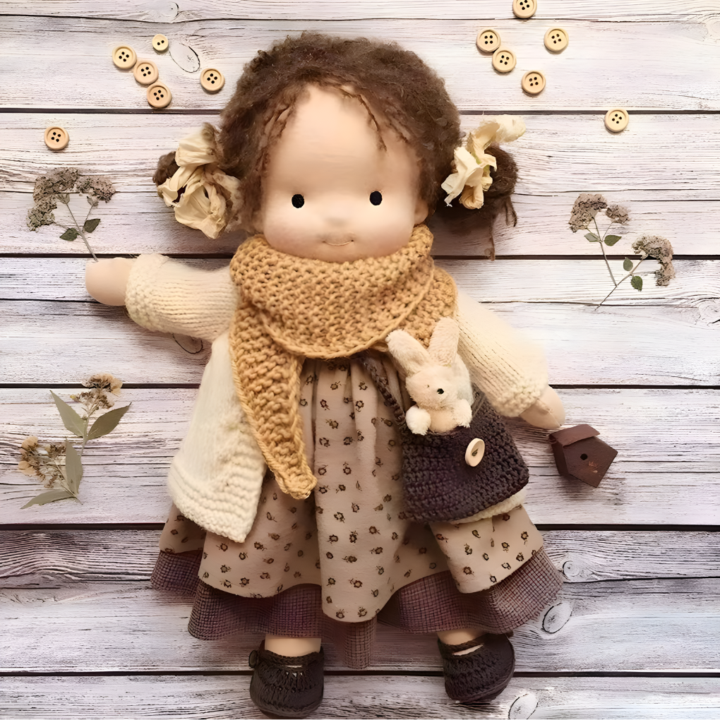 Enchanting Natural Fabric Companion Doll
