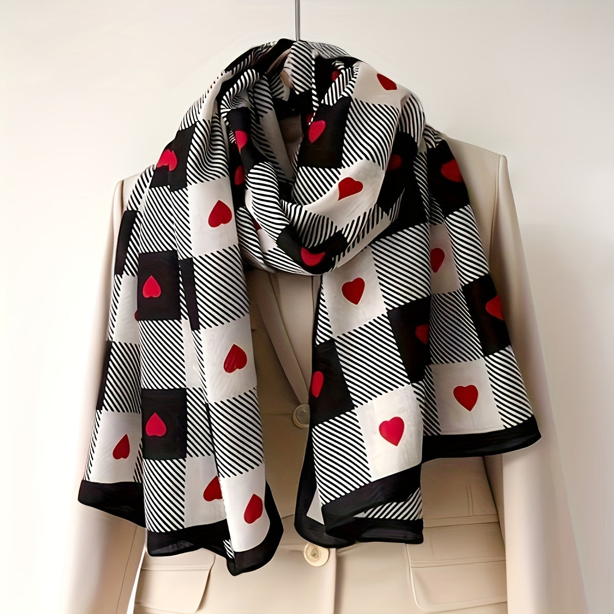Plaid Scarf | Lightweight Warmth | Soft and Breathable Comfort | Viscose