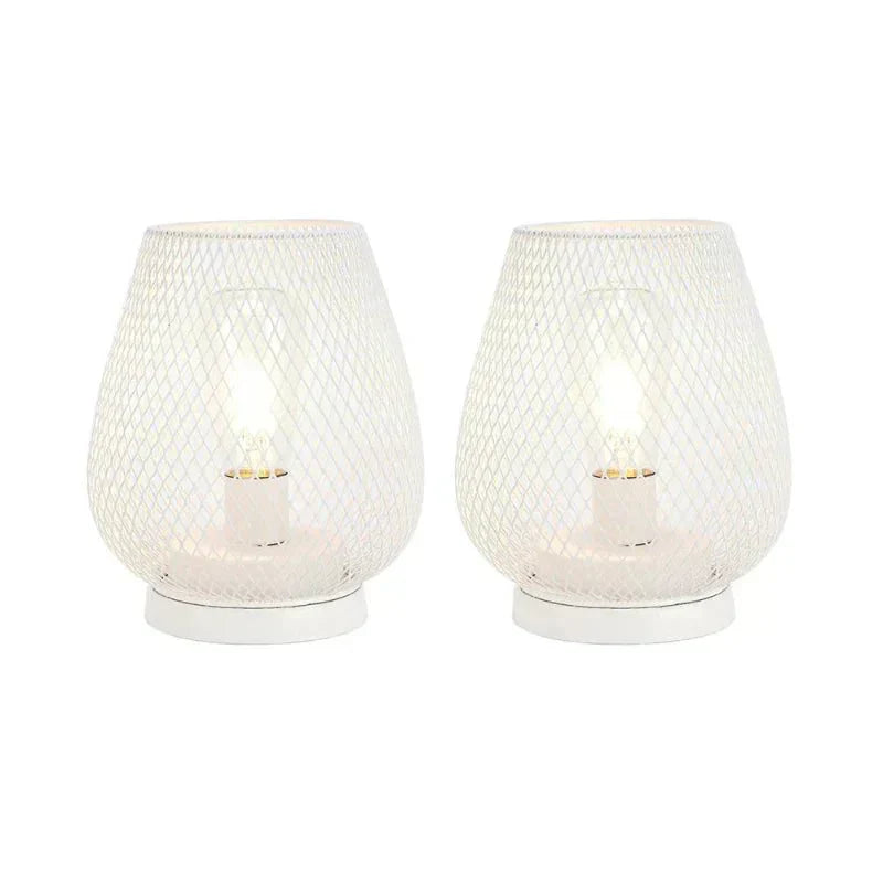 LuxeGlow Portable Metal Table Lamp with Warm LED Light