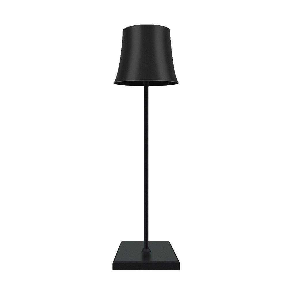 15 Inch Cordless Modern Cool Hue Table Lamp - Metal Black/White