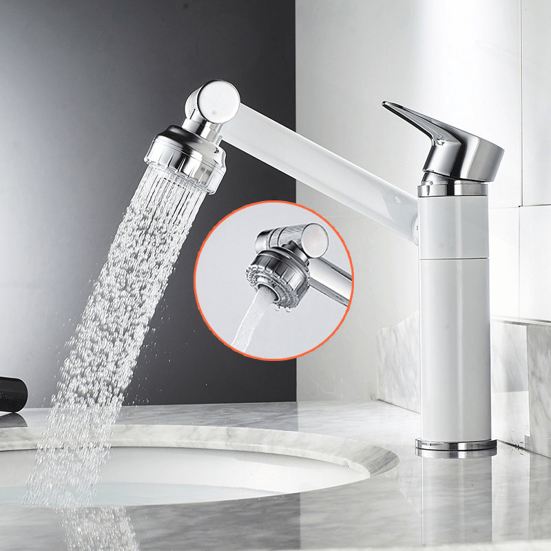 Adaptable 360° Swivel Faucet with Spray Feature for Sinks