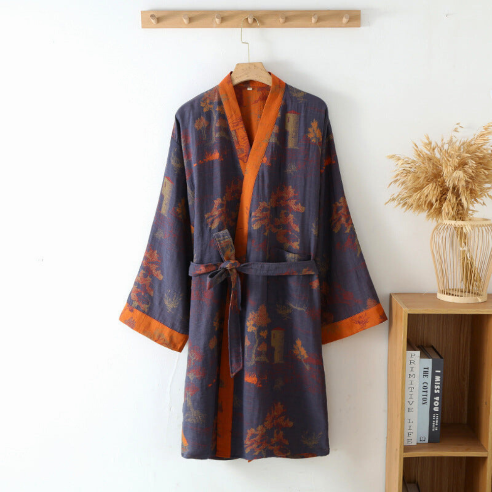 Cotton Comfort Kimono Robe for Relaxed Elegance