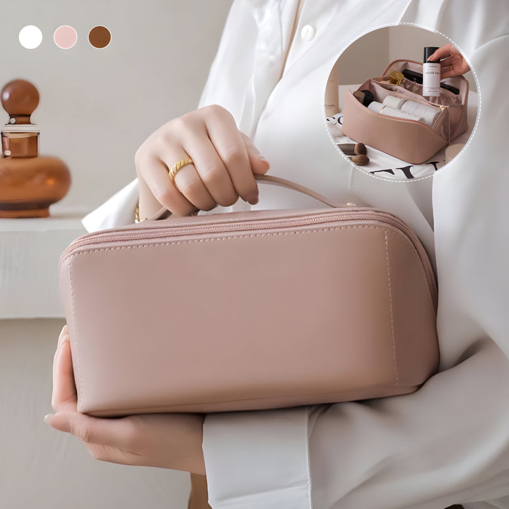 Spacious Travel Cosmetic Organizer with Durable Shell