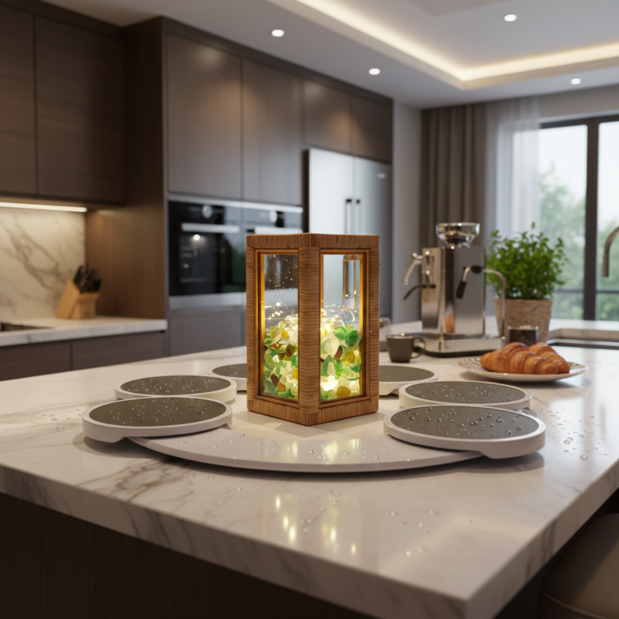 Convenient Rotating Dining Tray – Effortless Serving for All