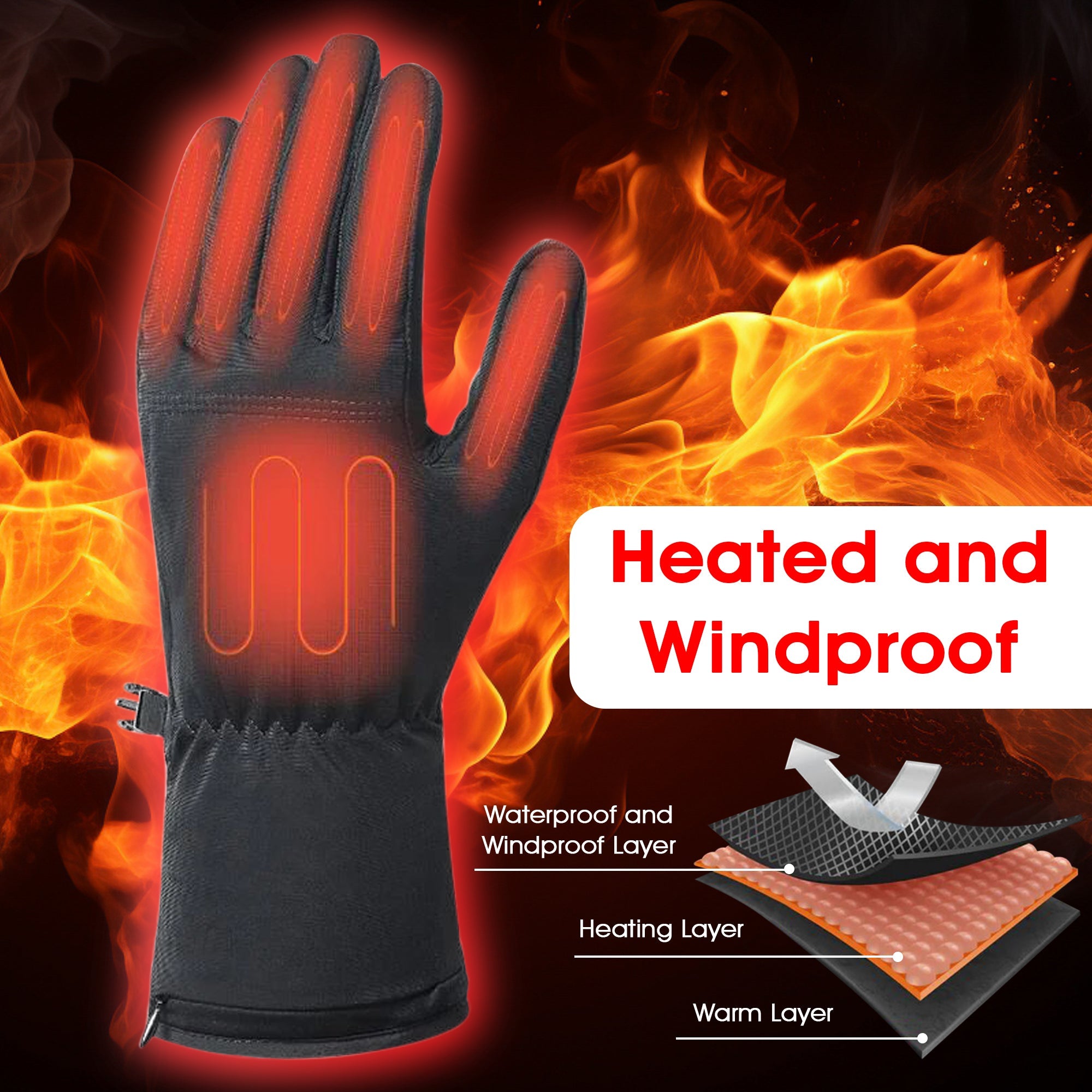 Lightweight Heated Glove Inserts