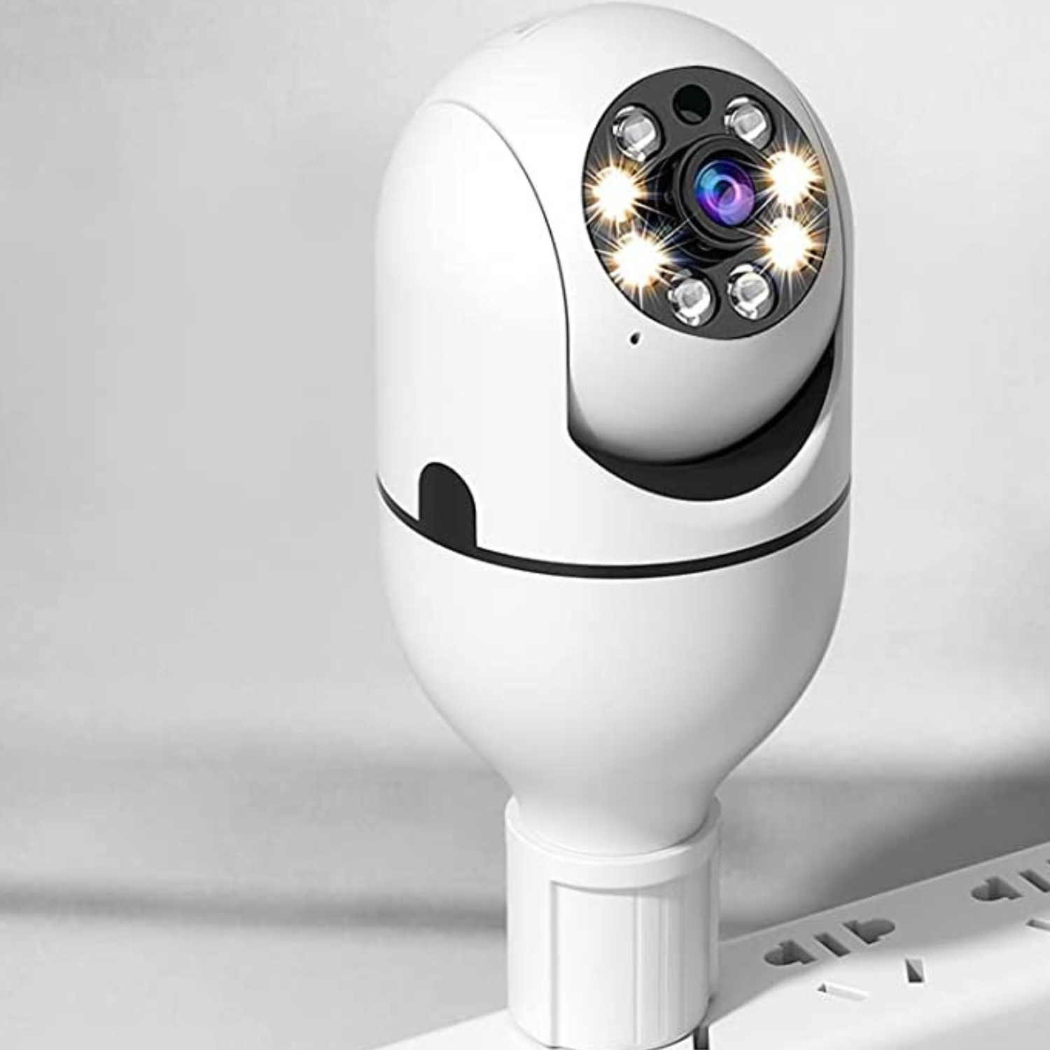 Smart HD Security Camera with Wireless Light Bulb for Indoor/Outdoor Use