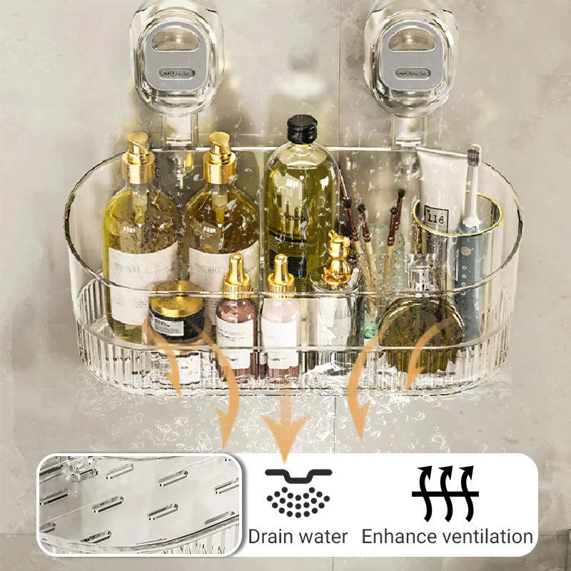 Storage Rack with Suction Cups for Various Uses