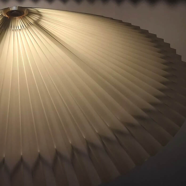 Taavita Floor Lamp with Pleated Fabric Shade