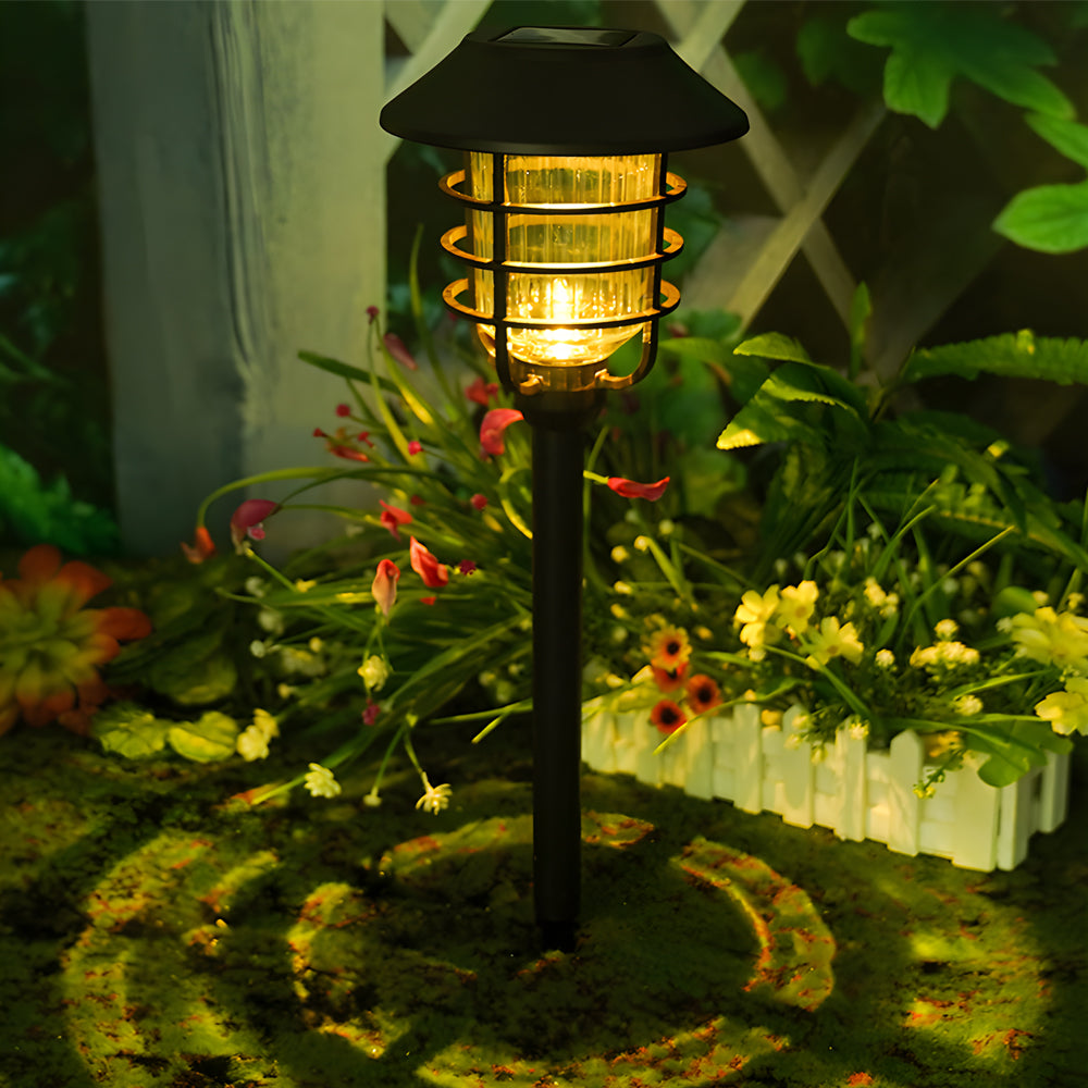 22.8-in Black Solar Mini Torch Pathway Lights Outdoor Lawn LED Lights