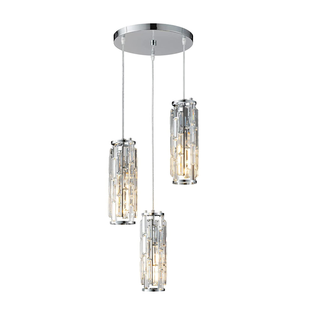 1 Pc Industrial Style Creative Iron Crystal Glass Chandelier Pendant Light