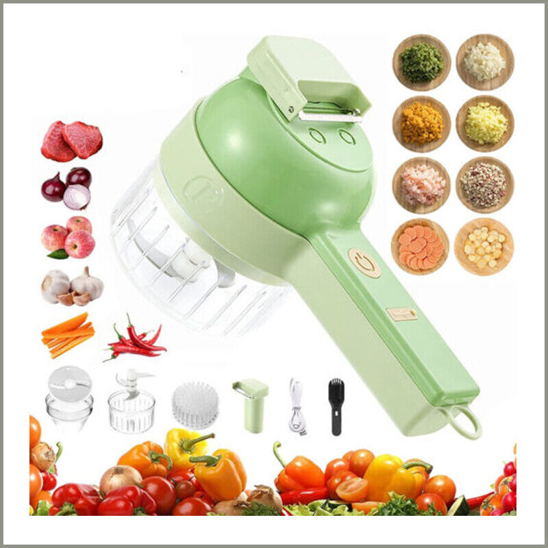 Electric Food Slicer – 4-in-1 Multi-Function Cutter