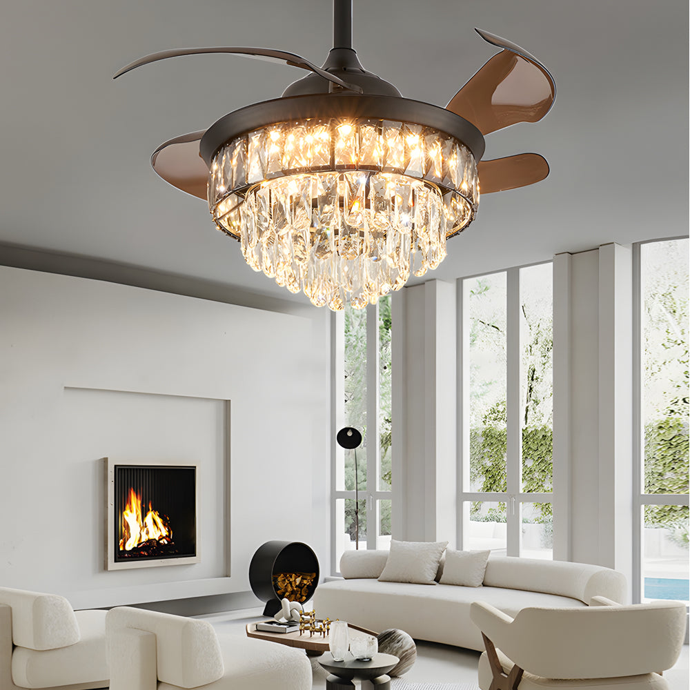 20'' Indoor Taavita Retractable Blades Ceiling Fan with LED Lights