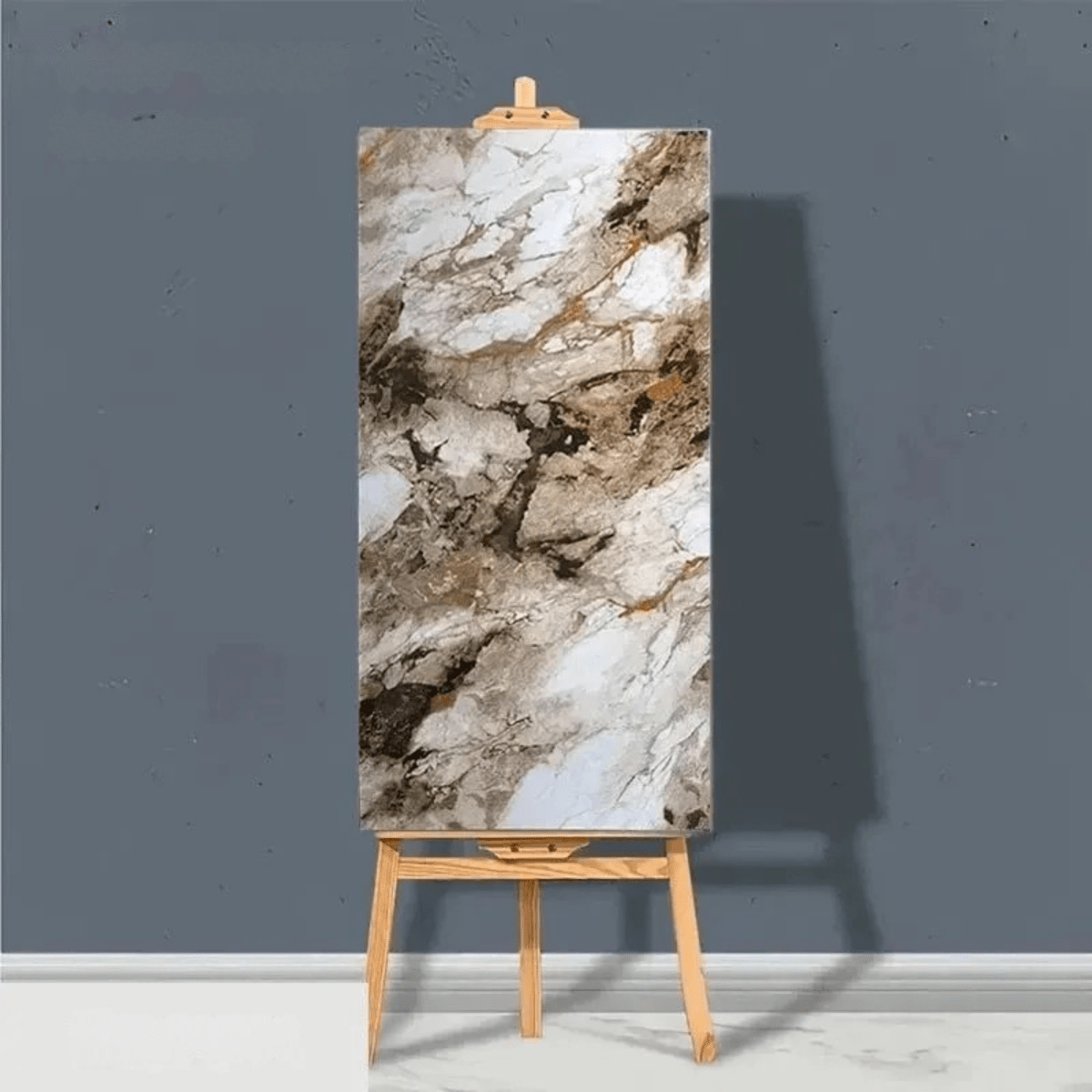 Luxura Peel-and-Stick Marble Effect PVC Floor Tiles