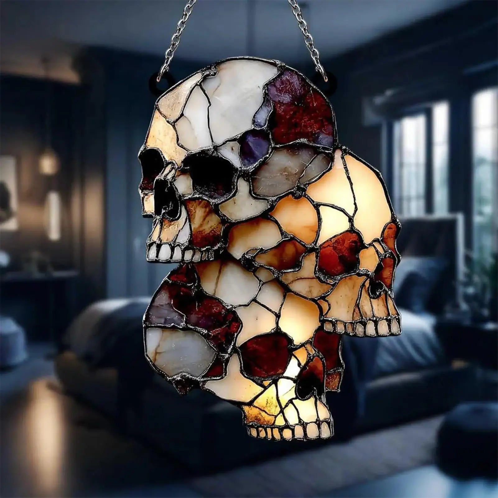 Skull Decoration for Halloween - Hanging Skeleton Head