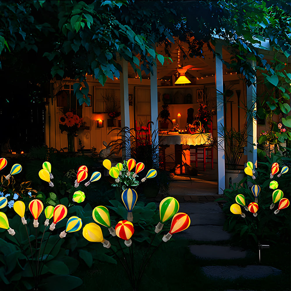 2 PCS Solar Swinging 6LED Taavita Balloon Swaying Light Garden Stake Lights