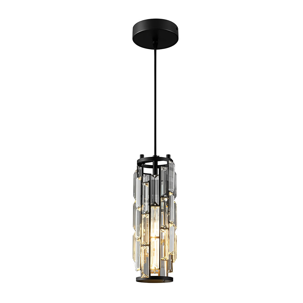 1 Pc Industrial Style Creative Iron Crystal Glass Chandelier Pendant Light
