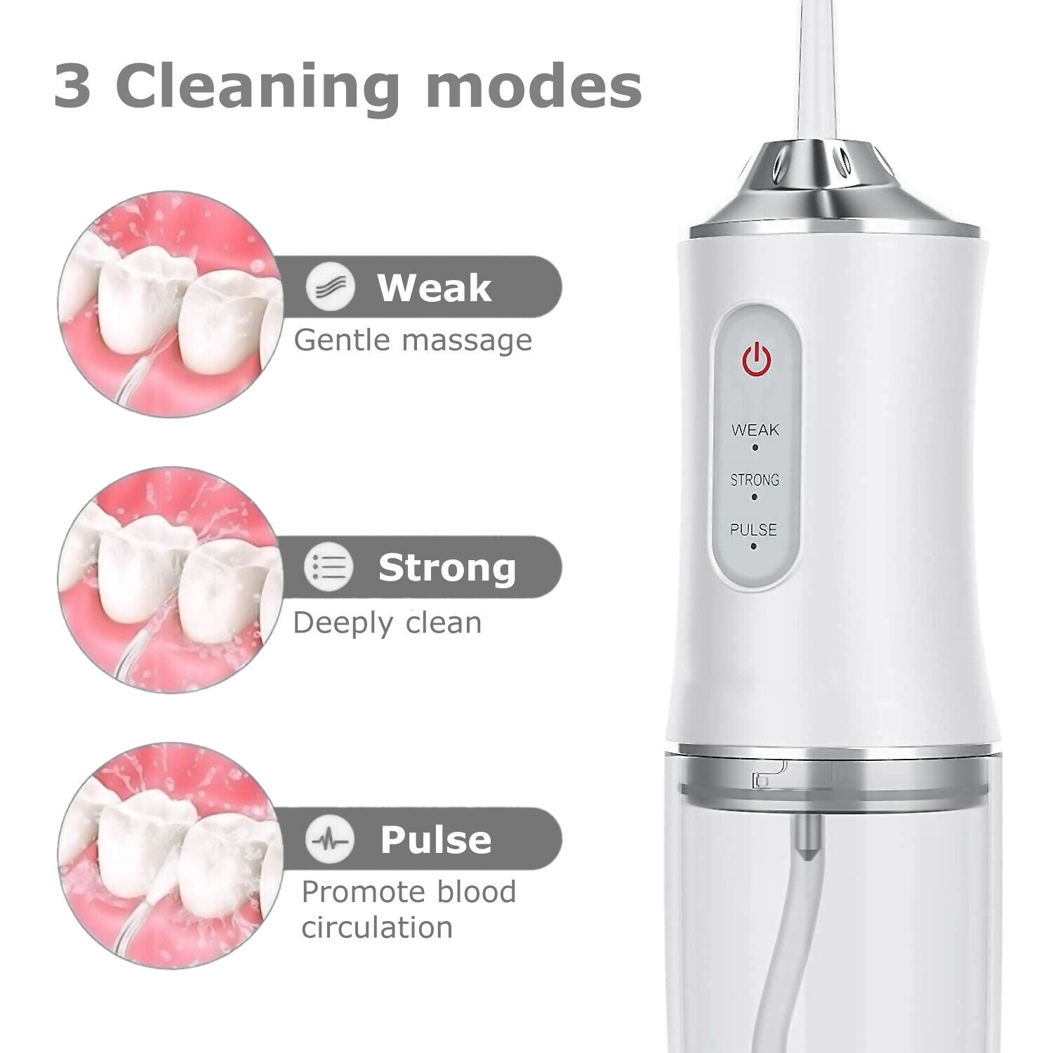 Compact Water Flosser for Oral Hygiene on the Go