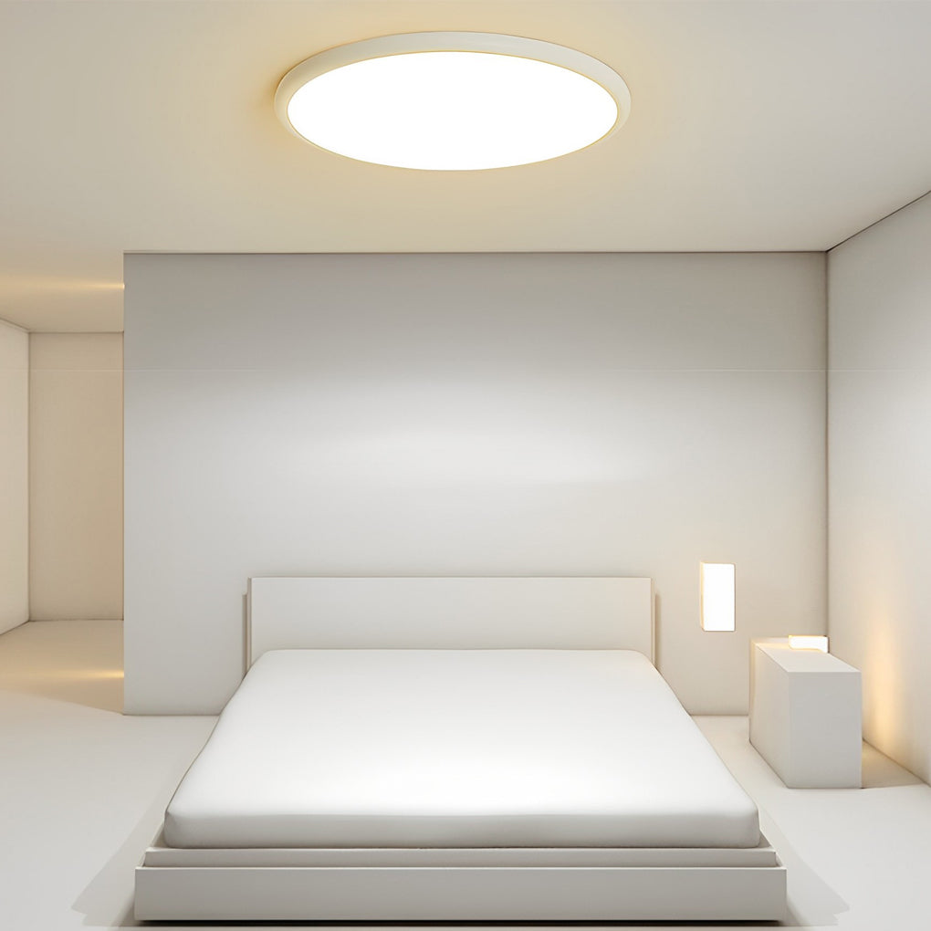 16'' Modern LED Geometric Circle Taavita Flush Mount Ceiling Light with Black and White Edge