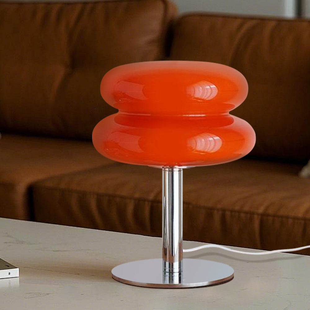 Luna Glow Elegant Glass Table Lamp with Adjustable LED Light