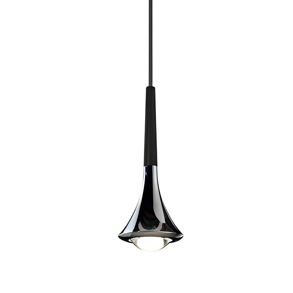 1-Light Water Drop Metal LED Nordic Small Chandelier Pendant Lights for Staircase