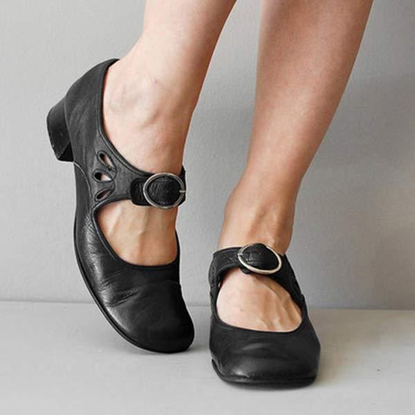 Timeless Comfort Leather Sandals with Adjustable Buckle