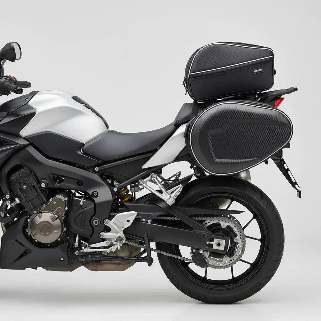 AquaShield Pro Motorcycle Saddlebags for All-Weather Adventures