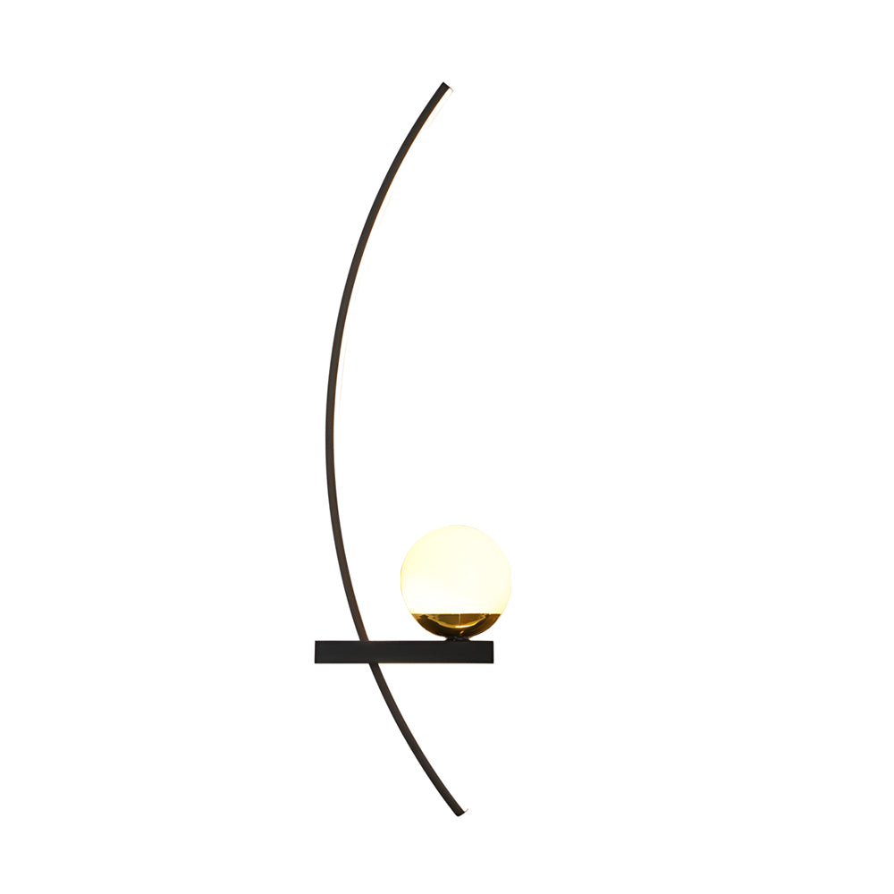 21'' Curved LED Wall Sconce Lighting Lamp with 3 Step Dimming and Warm White Light