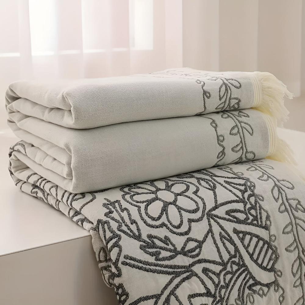 Cozy Haven Cotton Throw for Year-Round Comfort