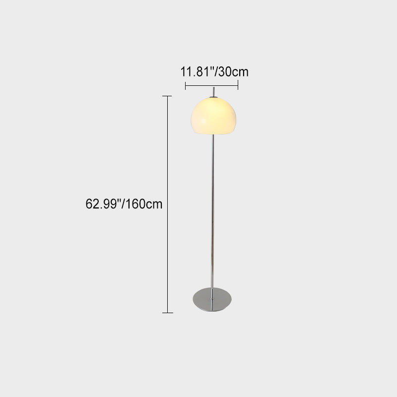 Taavita Retro 2-Light Mushroom Hardware Glass Floor Lamp for Living Room