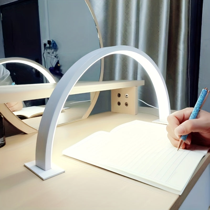Lunar Glow LED Desk Lamp with USB Power and Adjustable Brightness