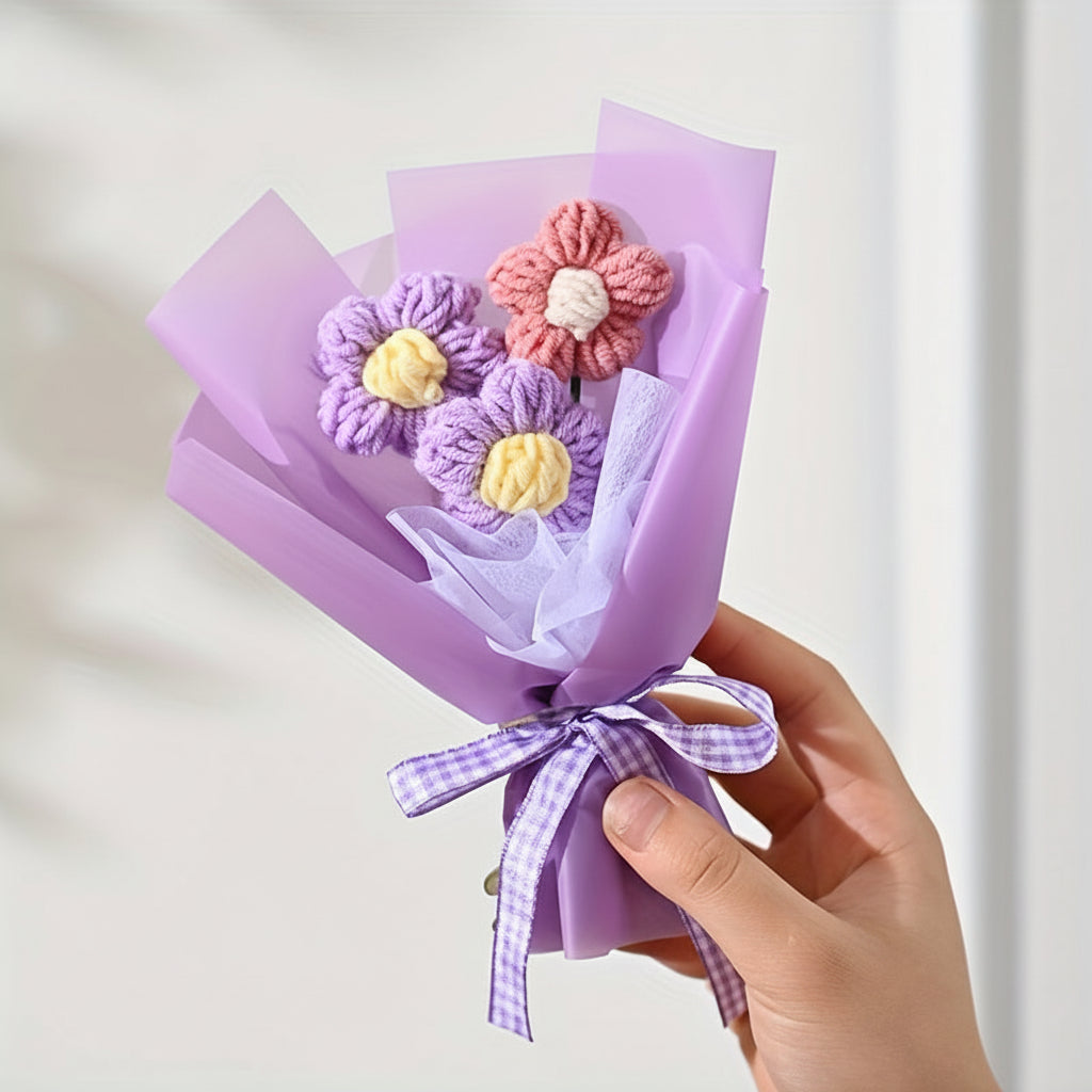 Charming Handmade Mini Fabric Floral Arrangement Gift