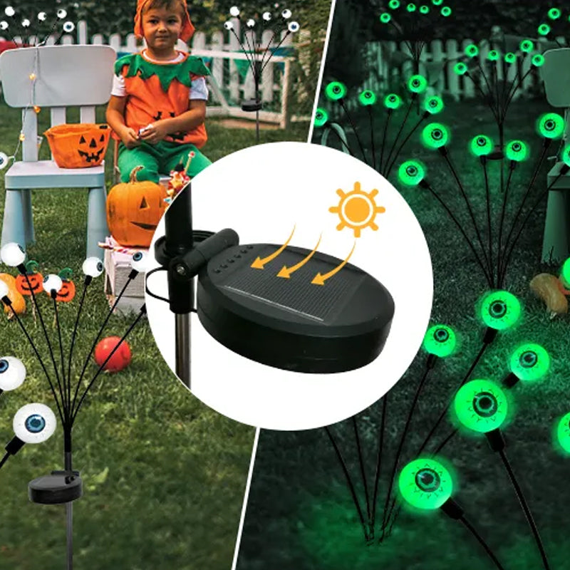 Solar-Powered Halloween Eyeball Lights Outdoor Swaying Spooky Decor