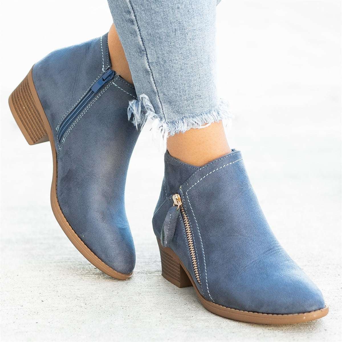 Women’s Ankle Boots | Orthopedic Support & PU Leather | Side Zipper Closure | Comfortable Fit