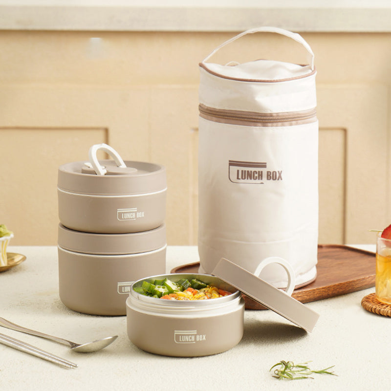 Nivaro — Insulated Stainless Steel Lunchbox with Leak-Proof Bag
