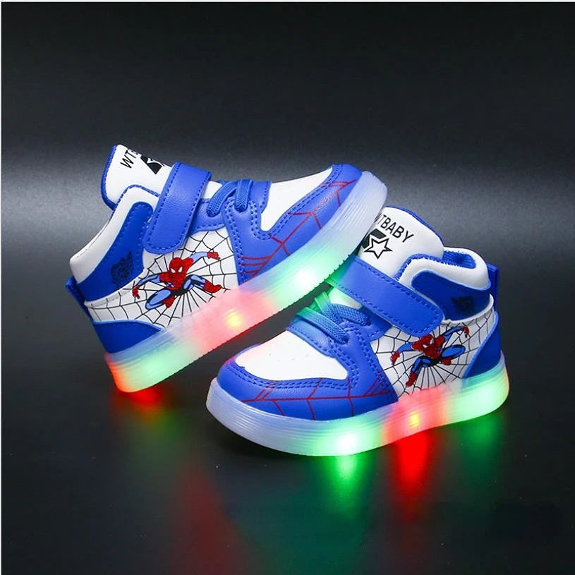 Kids' Sneakers | LED Light-Up Outsole & Velcro Strap | PU Upper & Cotton Insole | Comfortable Fit