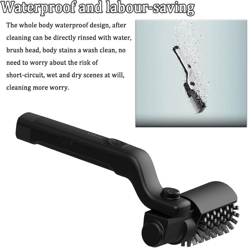 Rechargeable BBQ Cleaning Tool with Sturdy Metal Handle
