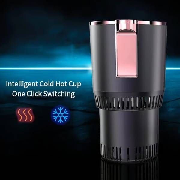Temperature-Controlled Car Cup Holder for Hot and Cold Beverages