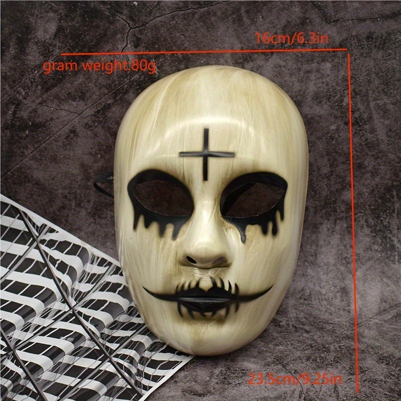 Thickened Durable Plastic Halloween Horror Mask for Spooky Costume Fun