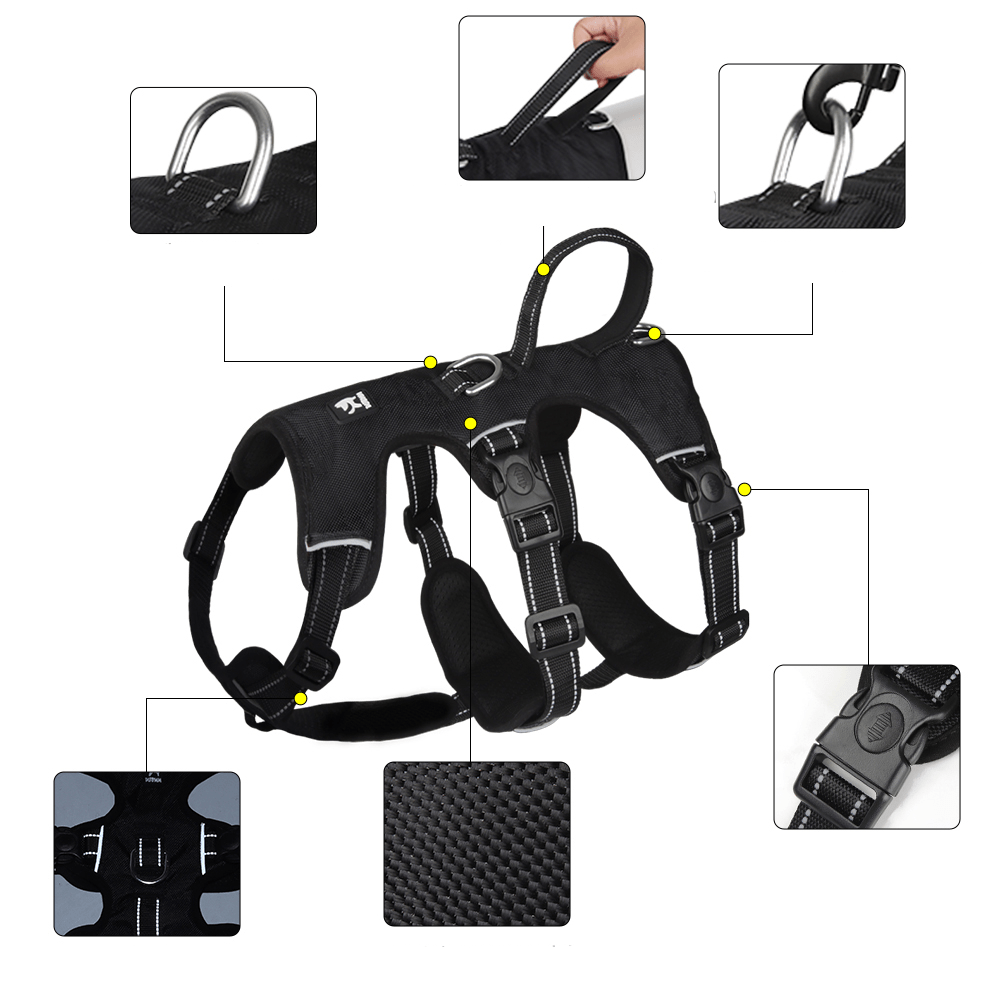 SafeStride Reflective Dog Harness for Secure and Easy Walks